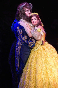 Darick Pead as Beast and Hilary Maiberger as Belle in Disney's Beauty and the Beast. Photo by Amy Boyle.