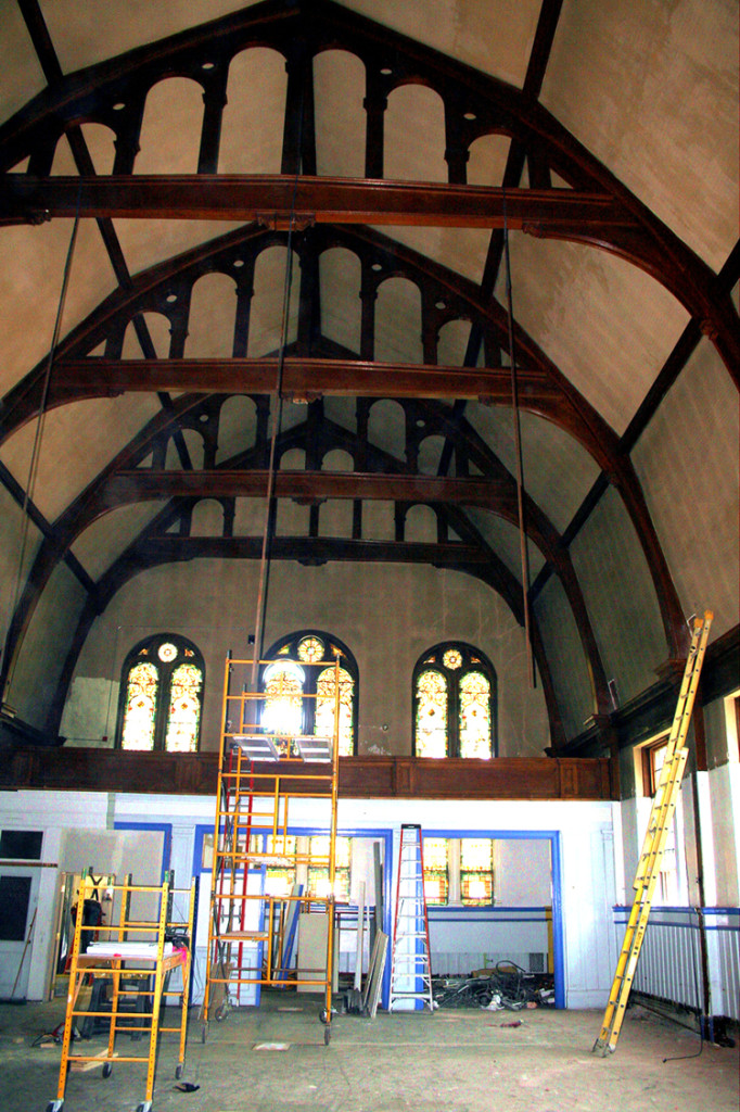 Summer chapel after completion of preliminary demolition and prior to starting the adaptive reuse