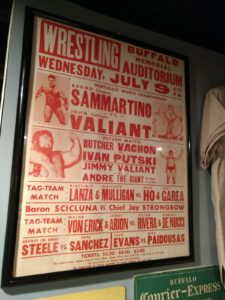 An original professional wrestling poster from the late 1970's featuring a number of future WWE Hall of Famers who performed at the Aud. Look to the middle and the right and see Andre The Giant