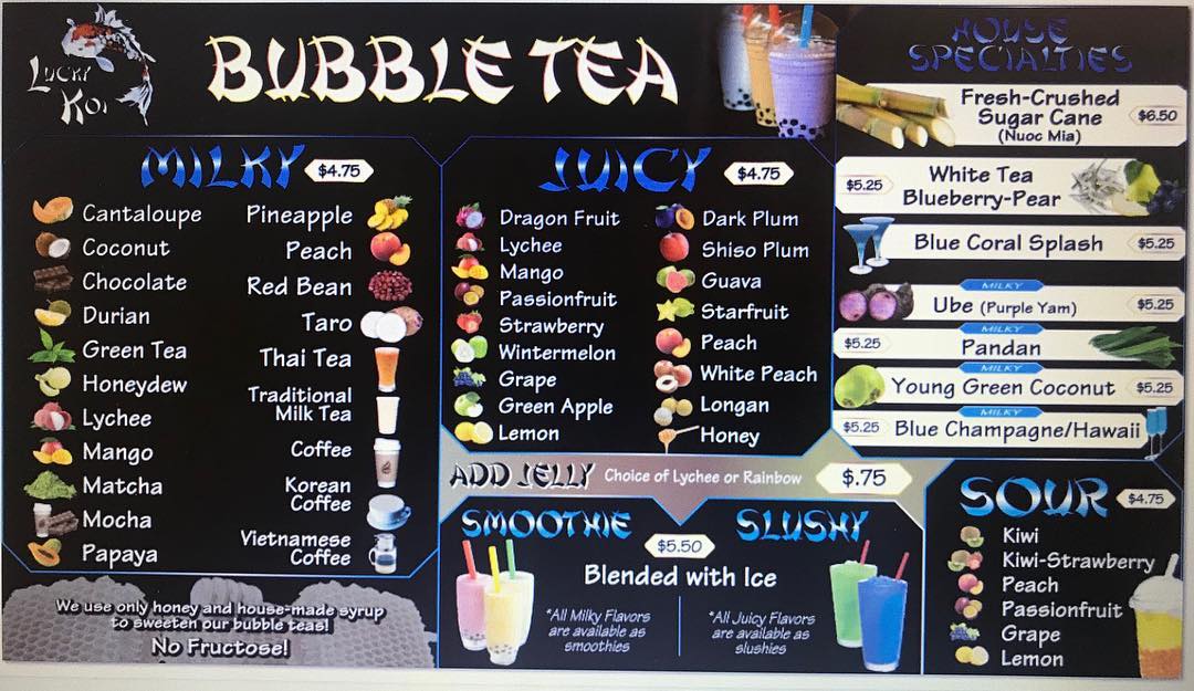 Lucky Koi Bubble Tea Opens In The University District