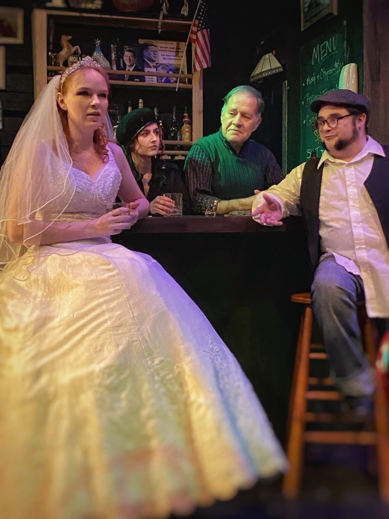 Photo of Kayla Victoria Reumann with (C) Michael Breen, Alyssa Grace Adams, Ian Michalski in James A Marzo's "Rainy Night in Soho"