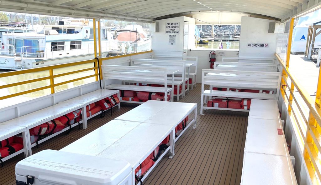Photo of the interior of the party boat