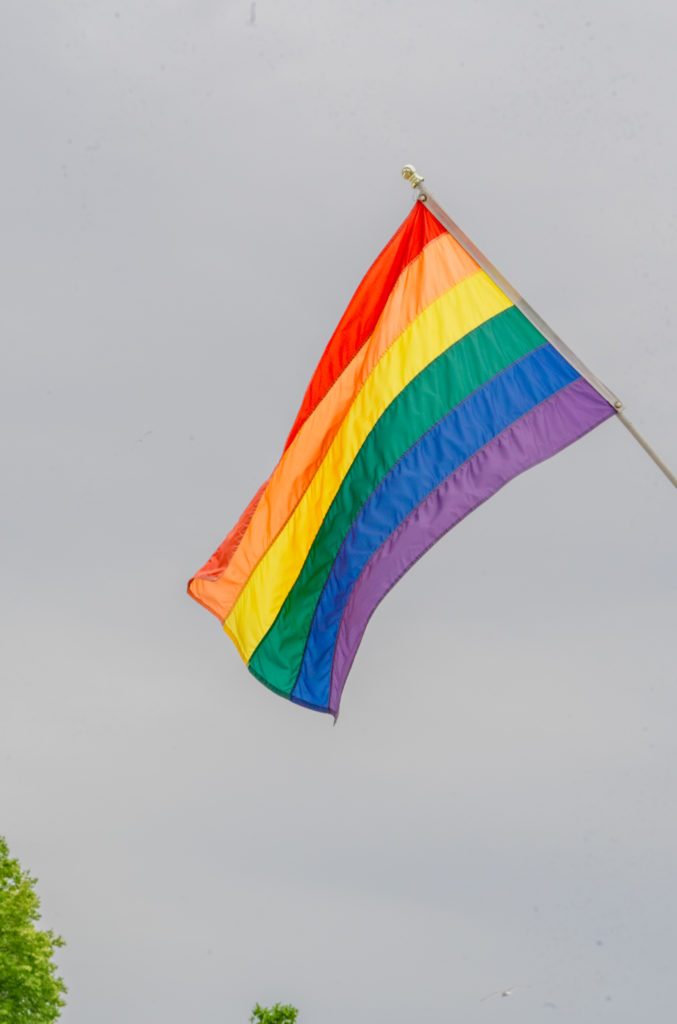 Pride flag on Elmwood Ave