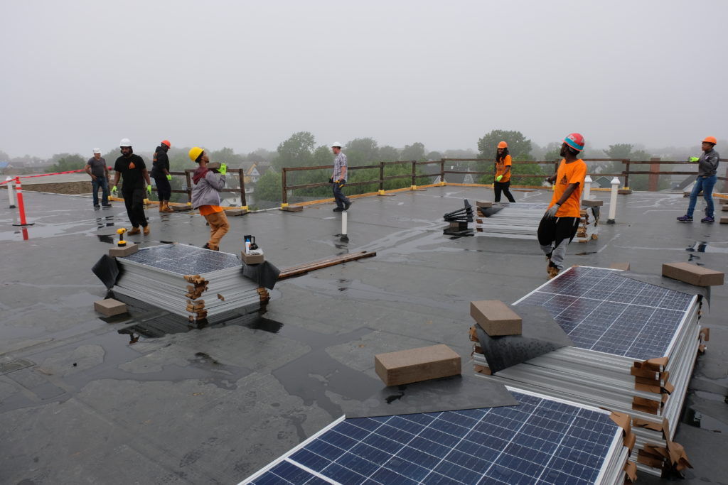 Students learn to install solar Panels with PUSH Buffalo