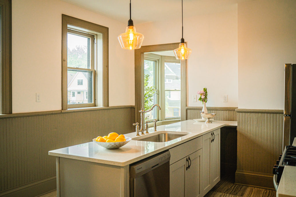 Kitchen inside one of the Florida St properties