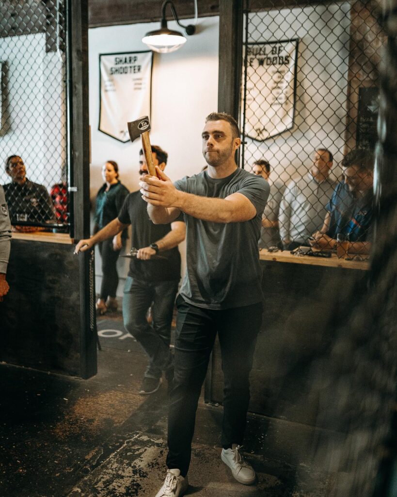 Axe throwing at Hatchets and Hops