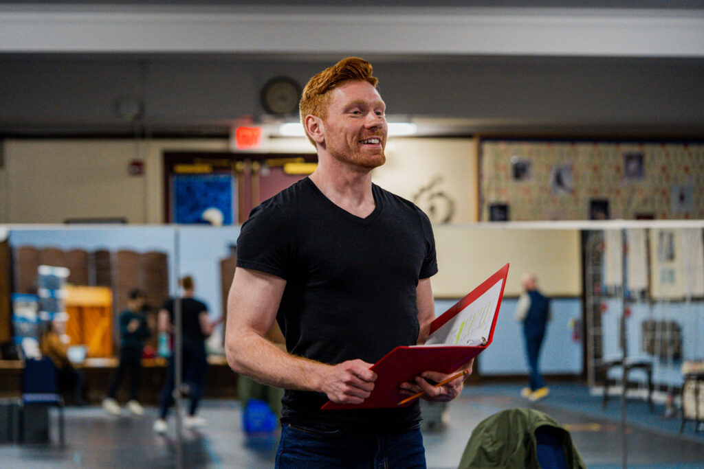 Sean Ryan rehearses as Jon in Tick...tick...Boom!