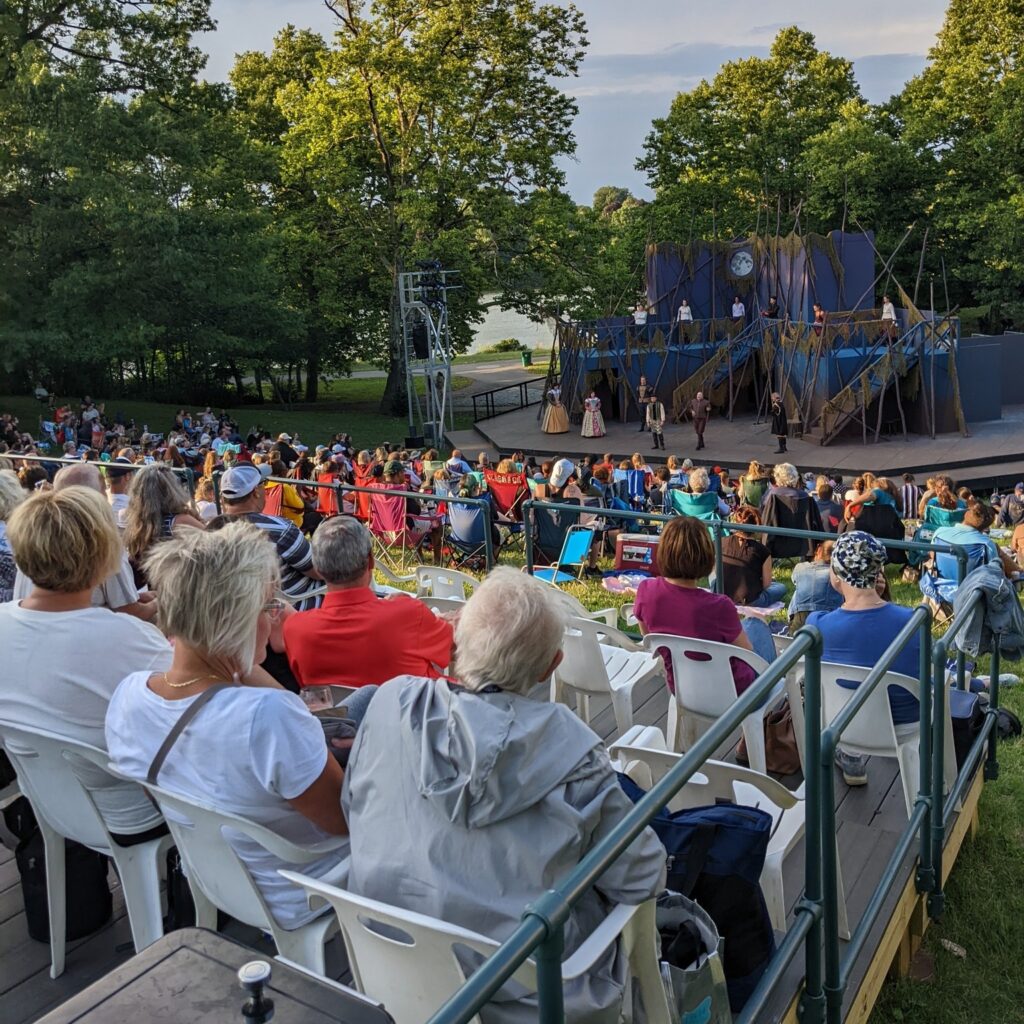 Audiences watch Shakespeare in Delaware Park