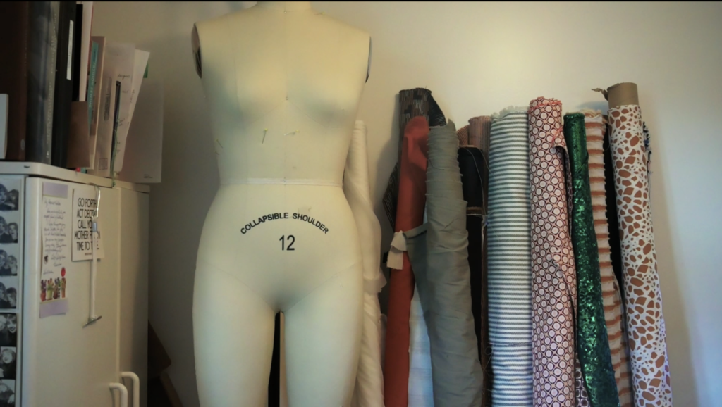 Ashton Warner's fabric and dress form mannequin 