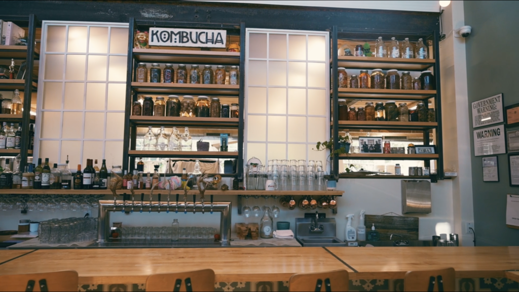 Barrel + Brine's Kombucha bar