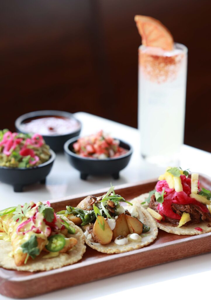 A tray of tacos from Casa Azul